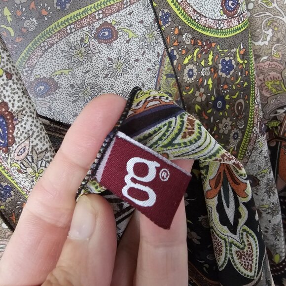 G Vest Boho Sheer Sleeveless Brown Green Fairy Whimsigoth Waterfall L - Picture 7 of 9